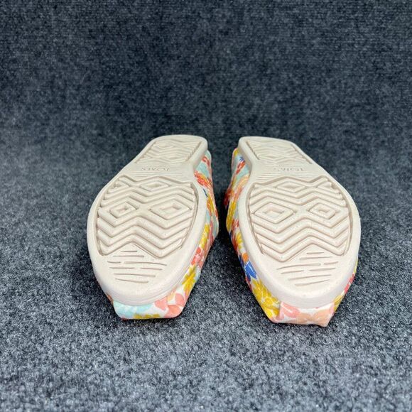 Toms Alpargata Shoes Women's Size 9.5 Orange‎ Colorful Wildflower Slip On Flats - Picture 12 of 13